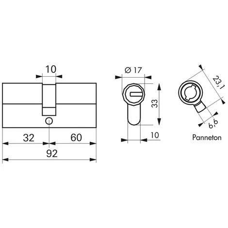 THIRARD - Cylindre De Serrure Double Entrée Federal S, 30x60mm, Nickel, Anti-arrachement, Anti-perçage, 5 Clés – Image 2