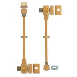 THIRARD - Lot 2 Verrous Double Entrée Mirage 6 Pour Porte D'entrée, Cyl. 45mm, Tringles 4 Pts En Acier, Droit, 3 Clés, Bronze