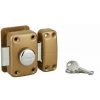 THIRARD - Verrou à Bouton Apache Avec Plaque De Renfort Pour Porte D'entrée, Cylindre 45mm, Acier, 3 Clés, époxy Or