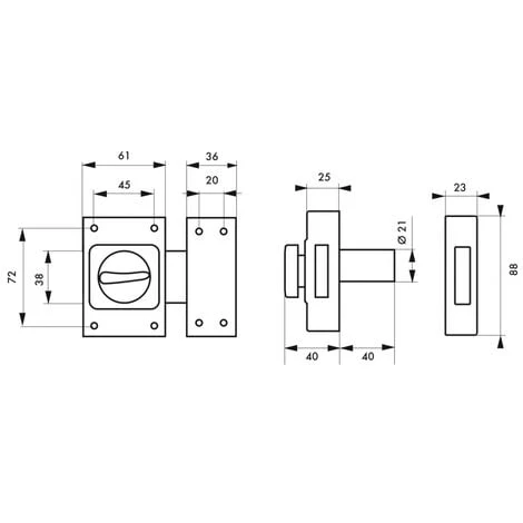 THIRARD - Lot De 2 Verrous à Bouton Etendard Pour Porte D'entrée, Cylindre 40mm, Acier, 3 Clés/verrou, époxy Bronze – Image 2