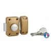THIRARD - Verrou à Bouton Atlantic M Pour Porte D'entrée, Cylindre 45mm, Acier, 4 Clés, époxy Or