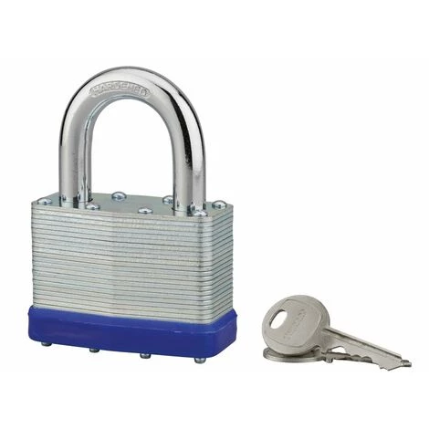 THIRARD - Cadenas à Clé Slice, Acier, Intérieur, Anse Acier, 65mm, 2 Clés