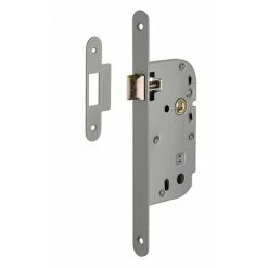 THIRARD - Serrure Encastrable Pour Porte Intérieure, Axe 50mm, Bouts Ronds, Gris Métal