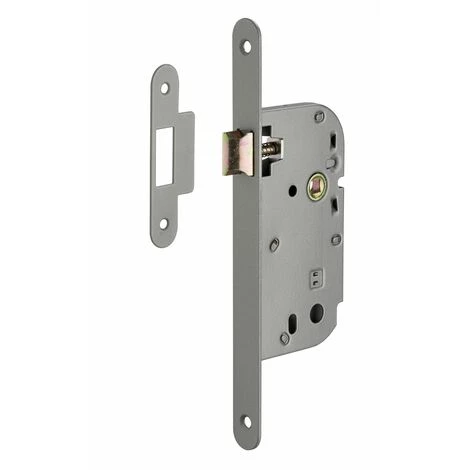 THIRARD - Serrure Encastrable Pour Porte Intérieure, Axe 50mm, Bouts Ronds, Gris Métal