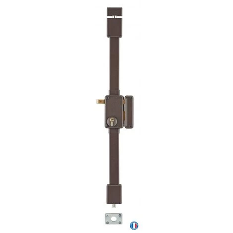 THIRARD - Serrure En Applique Beluga à Tirage Pour Porte D'entrée, Droite, 3 Pts, Transit2 30x65mm, Axe 45mm, Marron, 4 Clés – Image 2