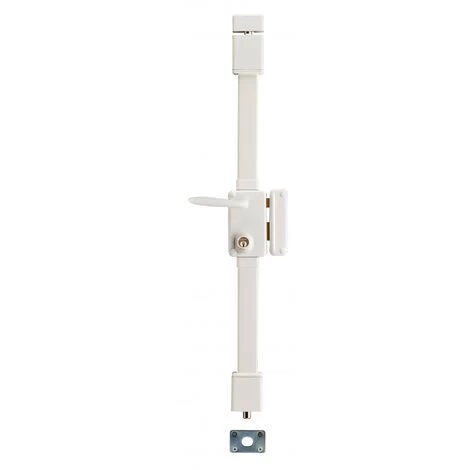 THIRARD - Serrure En Applique Beluga à Fouillot Pour Porte D'entrée, Droite, 3 Pts, Cylindre HG5 Ø23mm, Axe 45mm, Blanc, 4 Clés