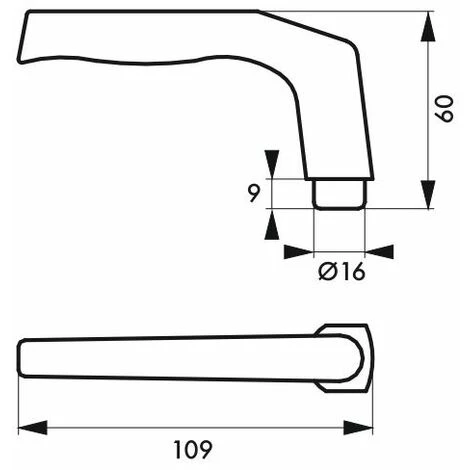 THIRARD - Paire De Béquilles Pour Porte, Carré 8mm + 1 Plaque Carré 8 X 56mm, Trou De Cylindre – Image 2