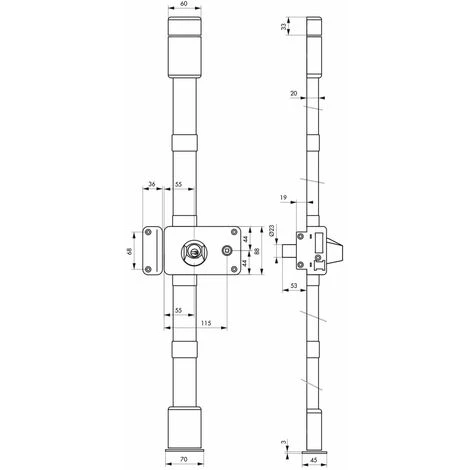 THIRARD - Serrure En Applique Horga à Fouillot Pour Porte D'entrée, Gauche, 3 Pts, Cylindre HG5 Ø23mm, Axe 55mm, Blanc, 4 Clés – Image 2
