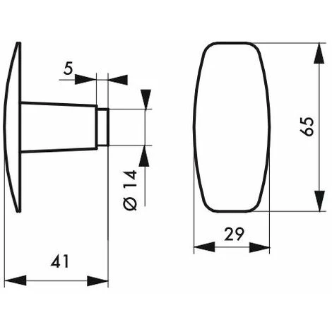 THIRARD - Paire Bouton-bequille Pour Serrure En Applique Horizontale, Carré 6mm, Fourreau Adaptateur 7mm, 1 Portée â Image 2
