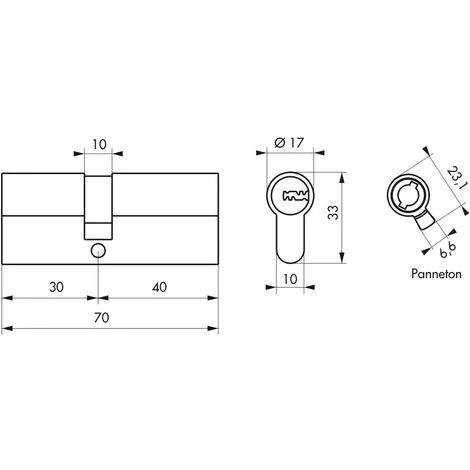 THIRARD - Lot De 2 Cylindres De Serrure Double Entrée Transit 2, S'entrouvrant, 30x40mm, Anti-perçage, 4 Clés/cyl – Image 2