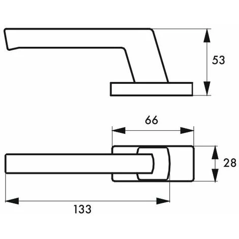 THIRARD - Paire De Béquilles Pour Porte, Carré 7mm Avec Fourreau 7 à 8mm Fourni, Argent – Image 2