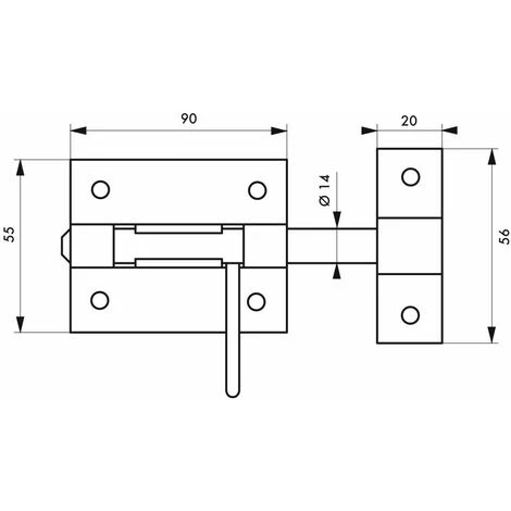 THIRARD - Targette, Pêne Ø 14mm, Acier – Image 2