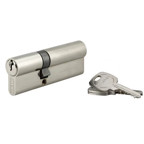 THIRARD - Cylindre De Serrure Double Entrée, 35x55mm, Anti-arrachement, Nickel, 3 Clés