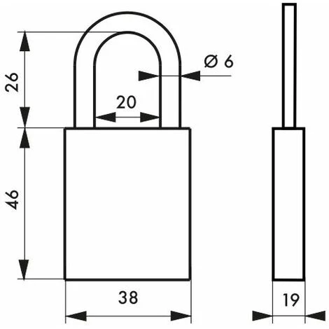 THIRARD - Cadenas à Clé Cobble, Aluminium, Extérieur, Anse Inox, 38mm, Vert, 2 Clés – Image 2