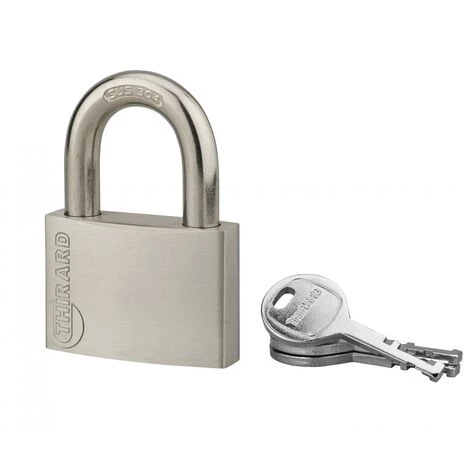 THIRARD - Cadenas à Clé Cinox, Inox, Extérieur, Anse Inox, 60mm, 3 Clés