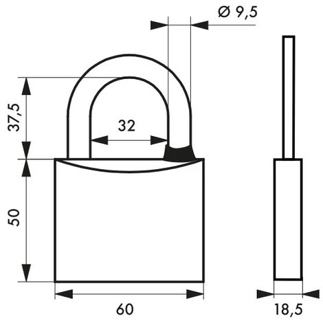 THIRARD - Cadenas à Clé Type 1, Extérieur, Laiton Chromé, 60mm, 2 Clés – Image 2