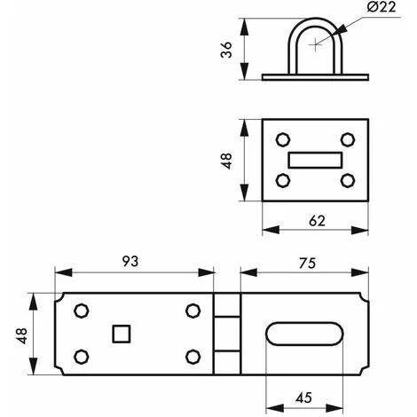 THIRARD - Porte Cadenas Renforcé, 90mm, Acier – Image 2