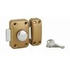 THIRARD - Verrou à Bouton Apache Pour Porte D'entrée, Cylindre 45mm, Acier, 3 Clés, époxy Or