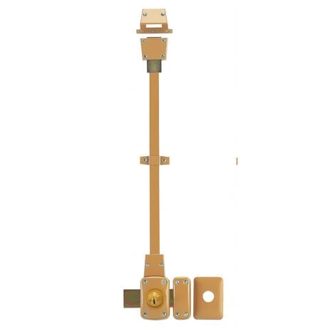 THIRARD - Verrou Double Entrée Mirage 6 Pour Porte D'entrée, Cyl. 45mm, Tringle 2 Pts En Acier, Haut, Droit, 3 Clés, Bronze