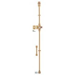 THIRARD - Verrou à Bouton Mirage 6 Pour Porte D'entrée, Cylindre 45mm, Tringle 3 Pts En Acier, Gauche, 3 Clés, Bronze