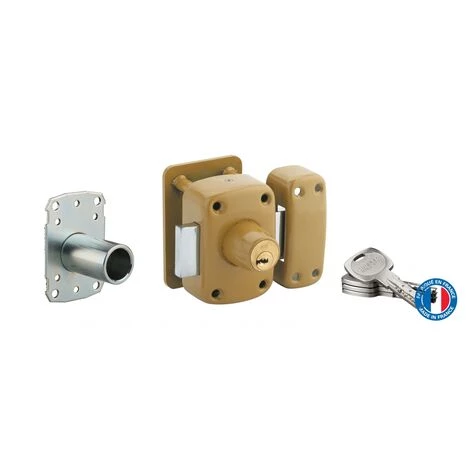 THIRARD - Verrou Double Entrée Transit 2 A2P* Pour Porte D'entrée, Cylindre 45mm, Acier, 4 Clés, époxy Bronze – Image 3