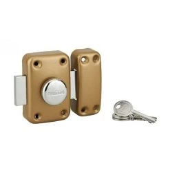 THIRARD - Verrou à Bouton Apache Pour Porte D'entrée, Cylindre 30mm, Acier, 3 Clés, époxy Or