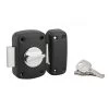 THIRARD - Verrou à Bouton Corvette Pour Porte D'entrée, Cylindre 45mm, Acier, 3 Clés, époxy Noir