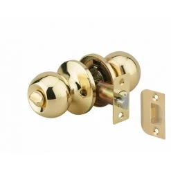 THIRARD - Serrure Horizontale Tubulaire En Applique à Condamnation Pour Porte D'entrée, Axe Réglable, Doré, 3 Clés