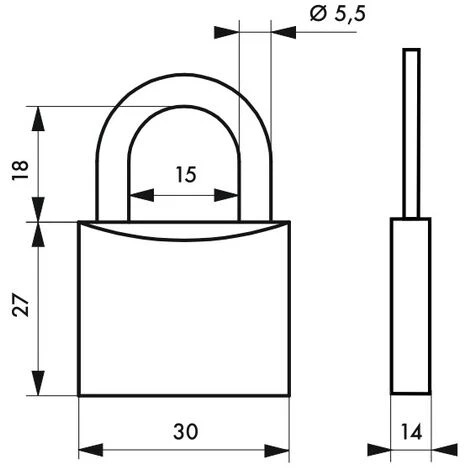 THIRARD - Cadenas à Clé Green Idea Chanvre, Acier, Intérieur, Anse Acier, 30mm, 2 Clés – Image 2