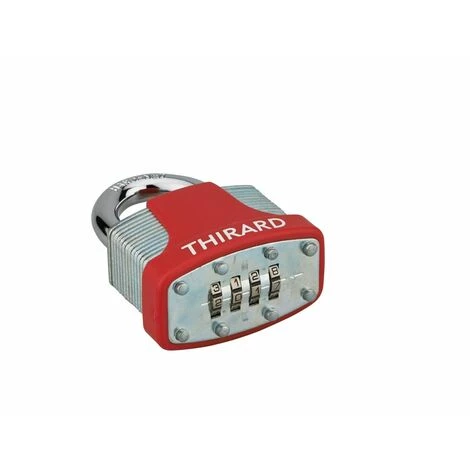 THIRARD - Cadenas à Code Tank, Intérieur, 4 Chiffres, Zingué, Couleurs Assorties – Image 2