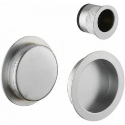 THIRARD - Paire De Poignées Cuvettes Rondes, Nickelé