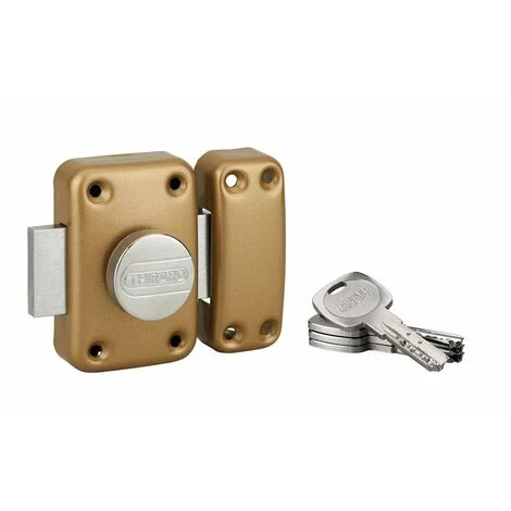 THIRARD - Verrou Pour Porte D'entrée Transit 2 à Bouton Et Cylindre 75 Mm