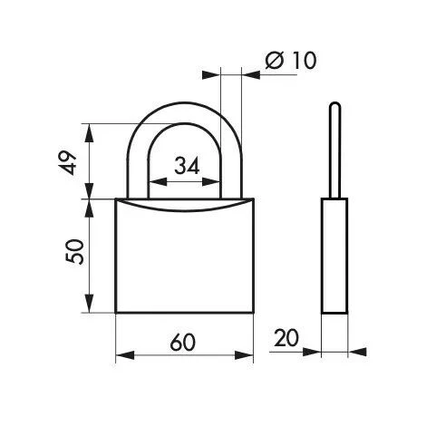 THIRARD - Cadenas à Clé INOX 60 Mm – Image 3
