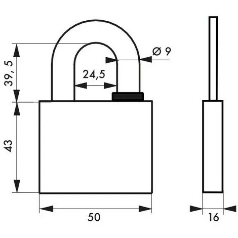 THIRARD - Cadenas à Clé REVERSO 50 Mm 4 Clés Réversibles – Image 2