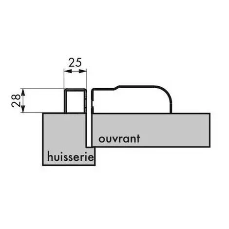 THIRARD - Gâche Standard Rasée Serr Réversible Pour Porte Hauteur 2250 Mm Maxi, Blanc – Image 2