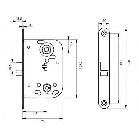 THIRARD - Serrure Encastrable Pour Porte D'intérieur à Condamnation – Image 2