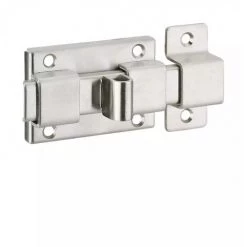 THIRARD - Verrou Pour Porte De Meuble Targette Inox Pêne Plat 65 Mm