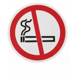 THIRARD - Plaque Signalétique Ø 80mm Défense De Fumer" Avec Adhésif"