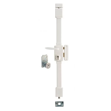 THIRARD - Serrure En Applique Beluga A2P** à Fouillot Pour Entrée, Droite, 3pts, Cobra 31x56mm, Axe 45mm, Blanc, 4 Clés