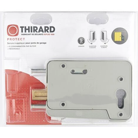 Thirard Serrure En Applique THIRARD, Axe 130 Mm, à Clé, Ouverture à Droite Ou à Gauche – Image 2