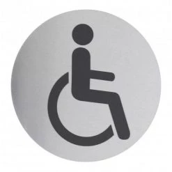THIRARD - Plaque Signalétique Disque Signalétique Ø 80mm Handicapé Avec Adhésif