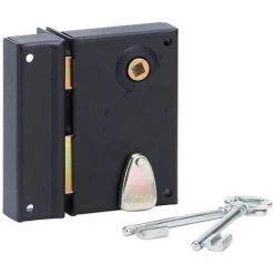 Serrure Verticale Pêne Dormant 1/2 T Thirard - Noir - Gauche - Section 7 Mm - L X H - 70 X 110 Mm