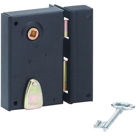 Serrure Verticale Pêne Dormant 1/2 T Thirard - Noir - Droite - Section 7 Mm - L X H - 70 X 110 Mm