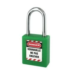 Cadenas De Consignation Vert THIRARD Anse Inox Ø4.76 Largeur 40 Mm Avec 1 Clé Varié - 005338GN
