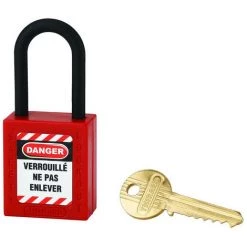 Cadenas De Consignation Rouge THIRARD Anse Nylon Ø6 Largeur 40 Mm Avec 1 Clé Varié - 005238RD