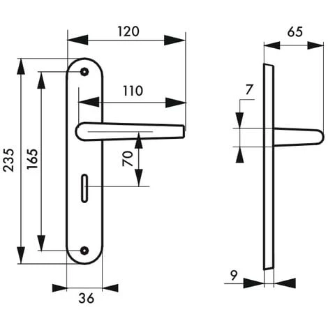 THIRARD - Ensemble De Poignées Pour Porte Intérieure Hebe à Condamnation, Carré 7mm, Entr'axes 165mm, Laqué Blanc – Image 2