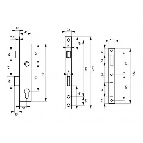 THIRARD - Serrure Encastrable Pour Porte D'entrée Axe 30 L 45 – Image 2