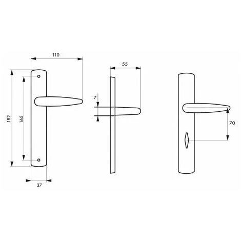 Poignée De Porte Intérieure Chrome ARES - Condamnation Par Thirard – Image 2