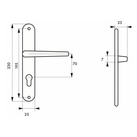 Poignée De Porte Intérieure SAFIR - Entraxes 70 Mm - Saillie Réduite - Blanc Par Thirard – Image 2
