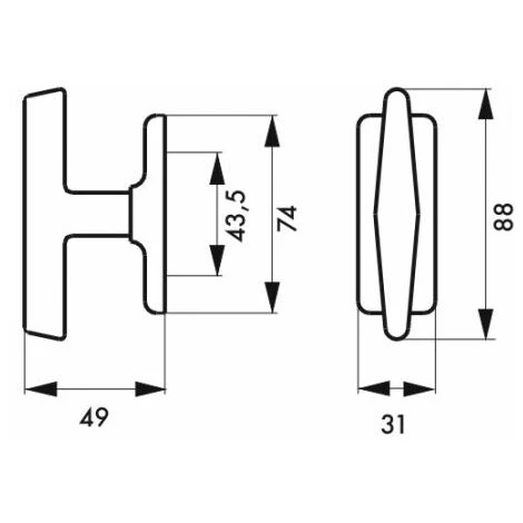 THIRARD Bouton De Fenêtre HEBE Laqué Blanc – Image 2